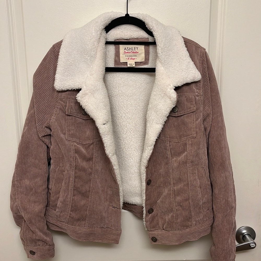 Fleece lined corduroy jacket